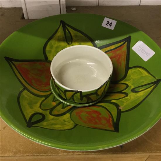 Poole pottery bowl, plate & dish